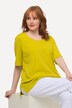 Pima Cotton Shirt, A-Linie, Rundhals, Halbarm