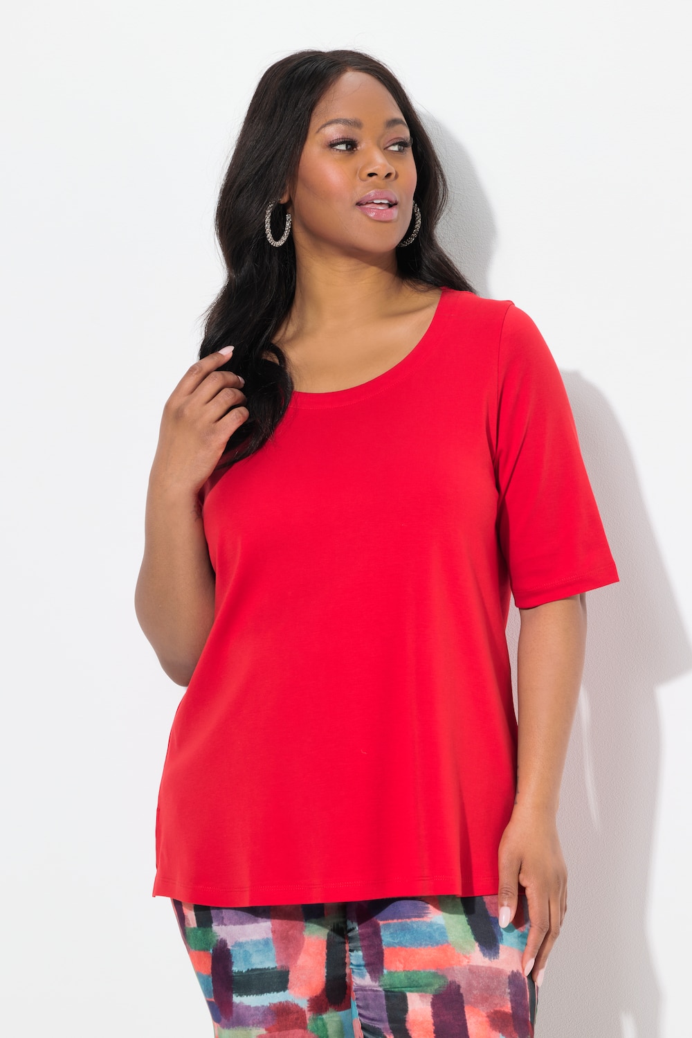 Große Größen Pima Cotton Shirt, Damen, rot, Größe: 58/60, Baumwolle, Ulla Popken