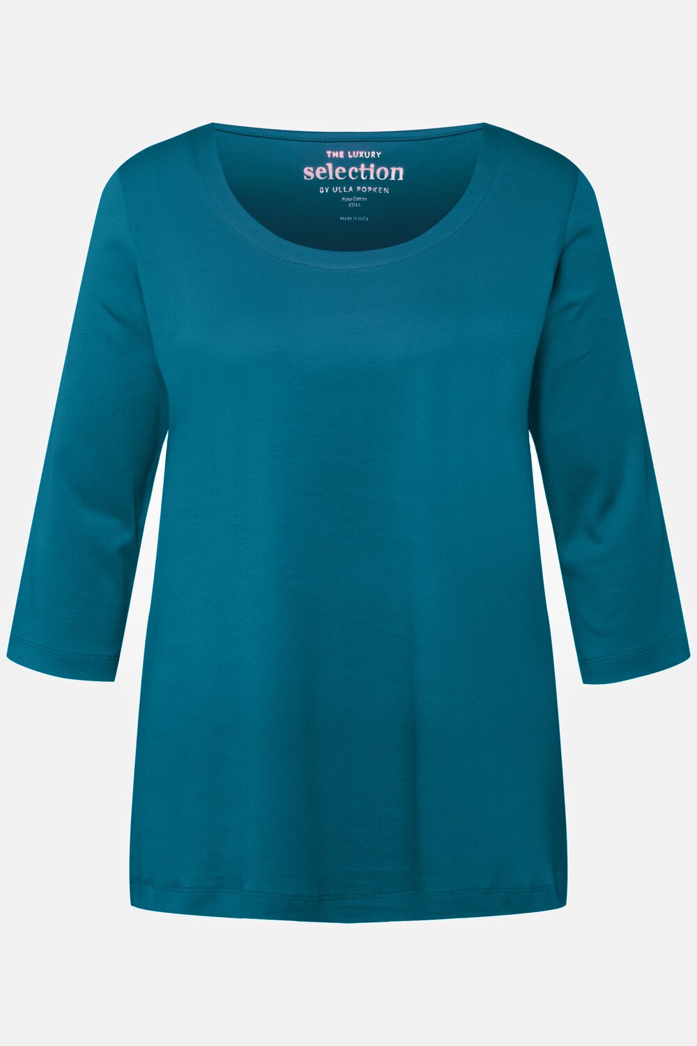 Grote Maten T-shirt, Dames, turquoise, Maat: 50/52, Katoen, Ulla Popken