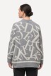 Textured Lettering Pattern Long Sleeve Sweater