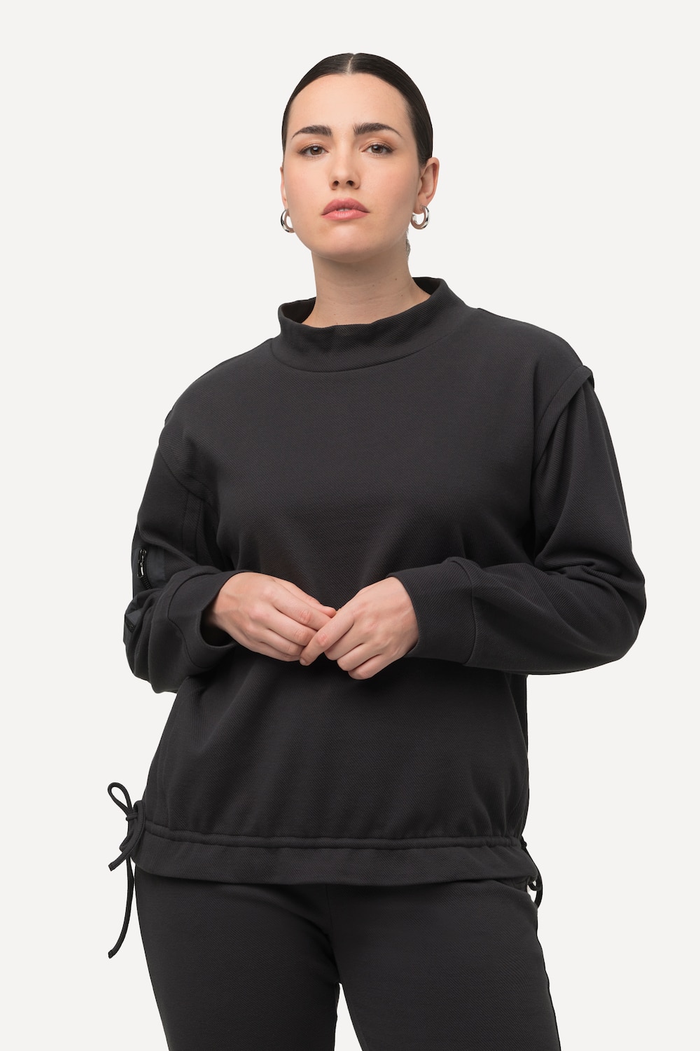 Große Größen Sweatshirt, Damen, grau, Größe: 46/48, Baumwolle/Viskose, Ulla Popken
