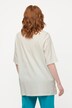 Pima Cotton Shirt, A-Linie, V-Ausschnitt, Halbarm