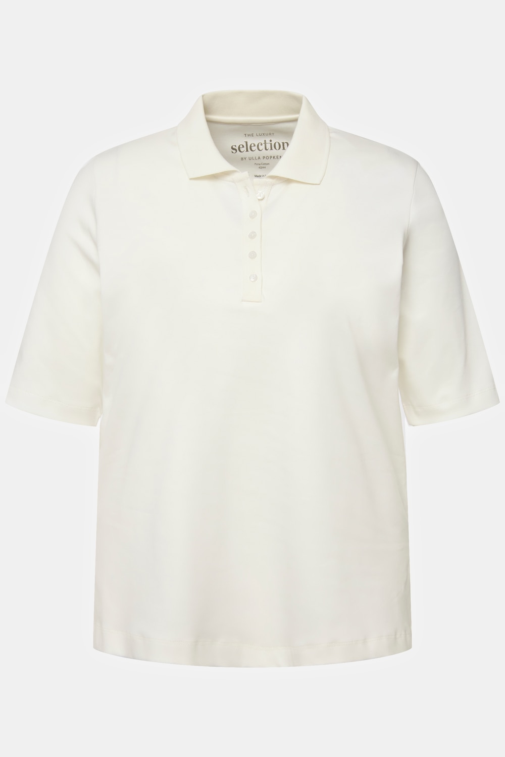 Grote Maten poloshirt, Dames, beige, Maat: 58/60, Katoen, Ulla Popken