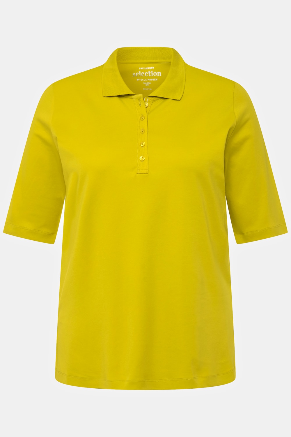 Grote Maten poloshirt, Dames, groen, Maat: 50/52, Katoen, Ulla Popken