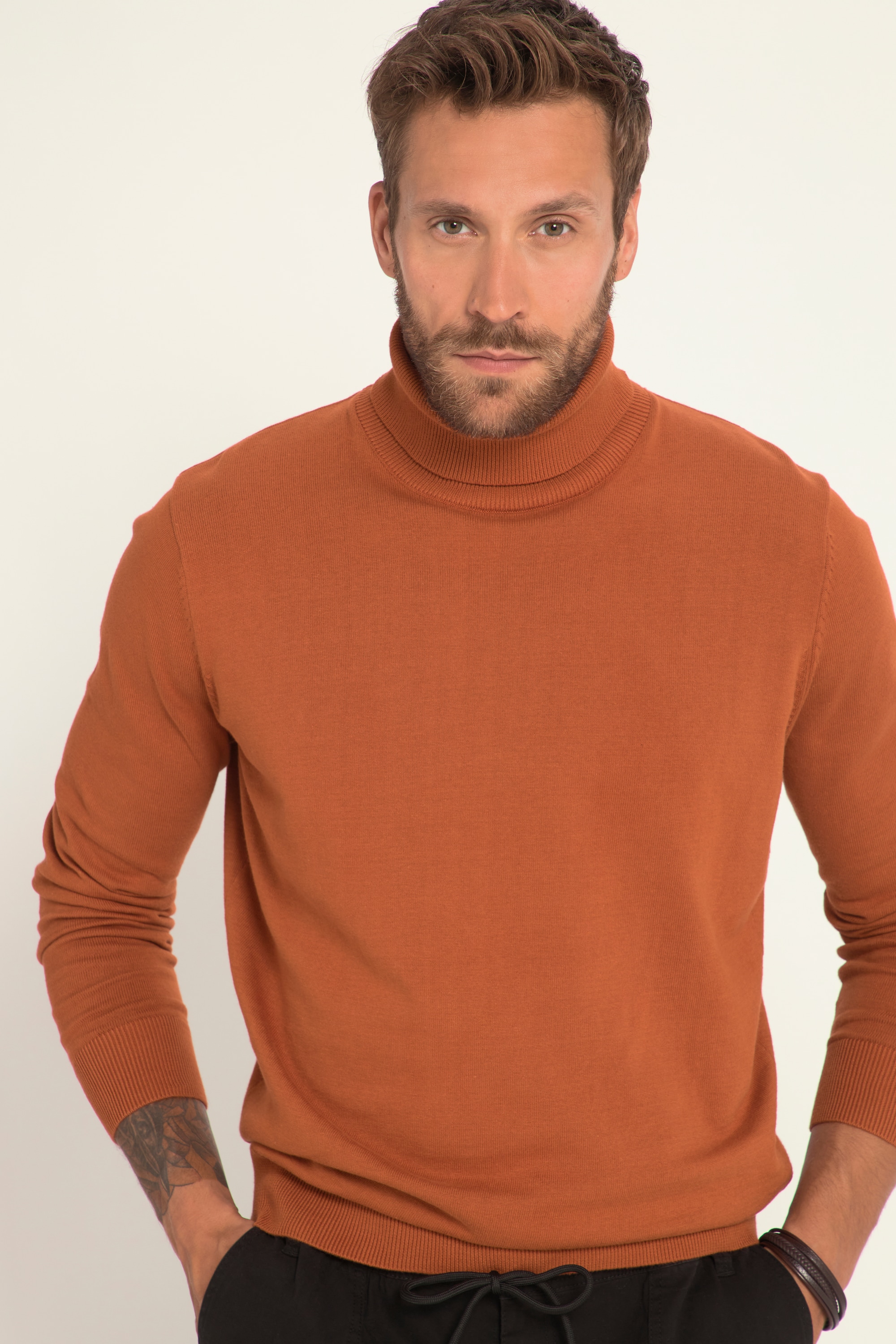 JP 1880 Herren große Größen Rollkragenpullover Feinstrick 820776