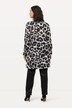 Long Sleeve Longline Leopard Print Blouse