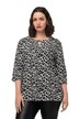Tričko, leopardí vzor, kulatý výstřih, rozparek, 3/4 rukávy