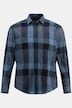 Camicia di flanella a quadri con maniche lunghe, colletto ad apertura inglese e vestibilità moderna