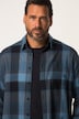Camicia di flanella a quadri con maniche lunghe, colletto ad apertura inglese e vestibilità moderna