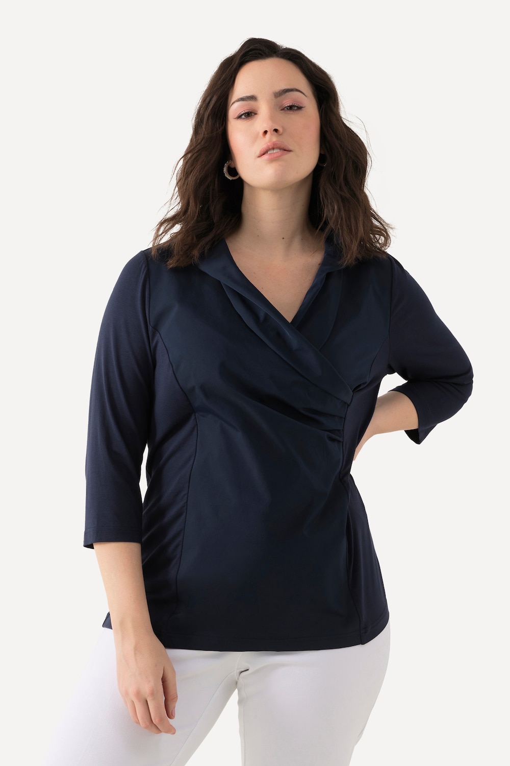 Große Größen Shirt, Damen, blau, Größe: 58/60, Viskose/Synthetische Fasern/Polyester, Ulla Popken