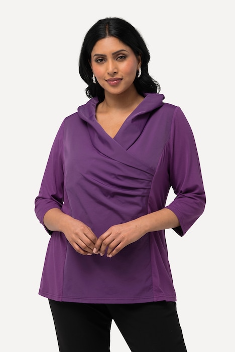 Taffeta Insert Collared T-Shirt