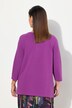 Sweatshirt, Querrippen, Rundhals, 3/4-Arm