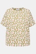 T-shirt, oversize, panterka, okrągły dekolt, rękaw 1/2