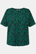T-shirt, oversize, panterka, okrągły dekolt, rękaw 1/2