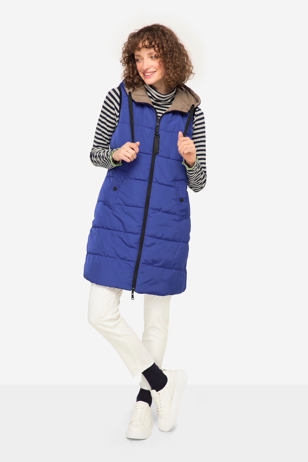 Große Größen Wende-Weste, Damen, braun, Größe: M, Polyester, LAURASON