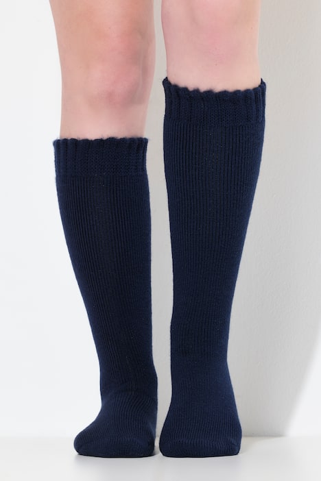 Thermokniekousen, fleece binnenkant, wijde boorden