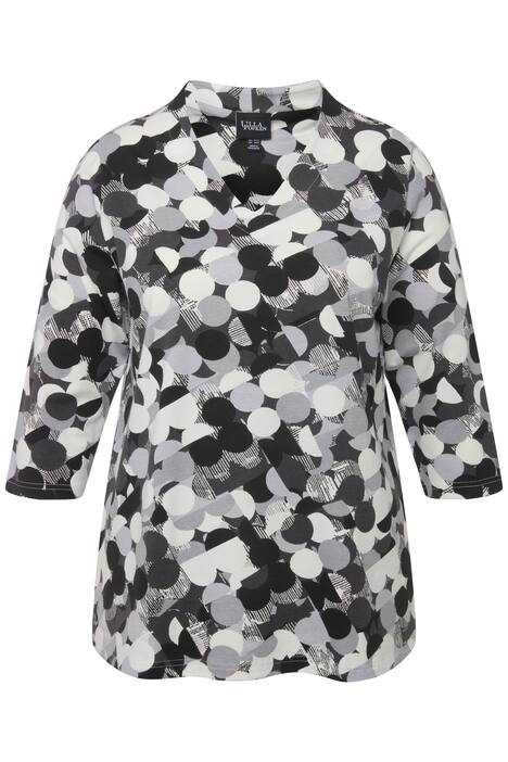 Tričko, kalichový límec, výstřih do V, krátké rukávy