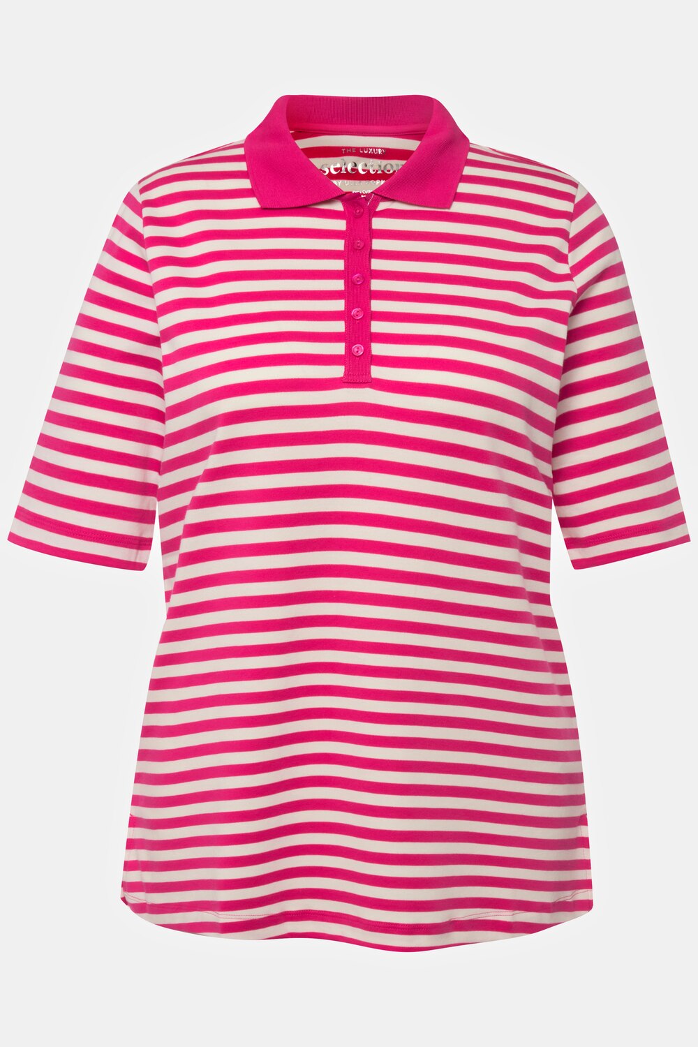 Grote Maten poloshirt, Dames, roze, Maat: 50/52, Katoen, Ulla Popken