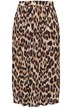 Plisovaná maxi sukně, leopardí vzor, A střih, elastický pas