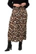 Plisovaná maxi sukně, leopardí vzor, A střih, elastický pas