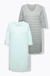 Bigshirts, 2er-Pack, V-Ausschnitt/ Rundhals, 3/4-Arm