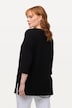 Shirt, diepe ronde hals, 3/4-mouw