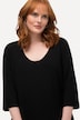 Shirt, diepe ronde hals, 3/4-mouw