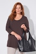 Shirt, tiefer Rundhalsausschnitt, 3/4 Arm