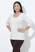 Shirt, tiefer Rundhalsausschnitt, 3/4 Arm
