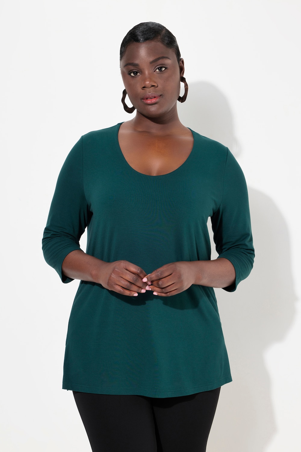 Große Größen Shirt, Damen, türkis, Größe: 46/48, Viskose, Ulla Popken