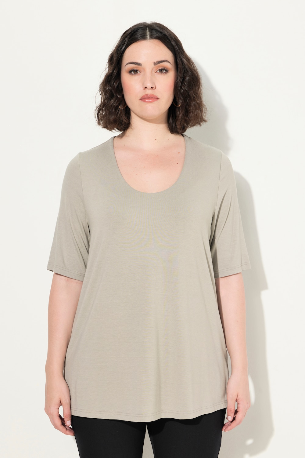 Große Größen T-Shirt, Damen, beige, Größe: 46/48, Viskose, Ulla Popken