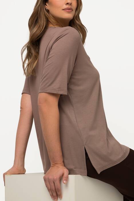 T-Shirt, vorne doppellagig, V-Ausschnitt, Halbarm