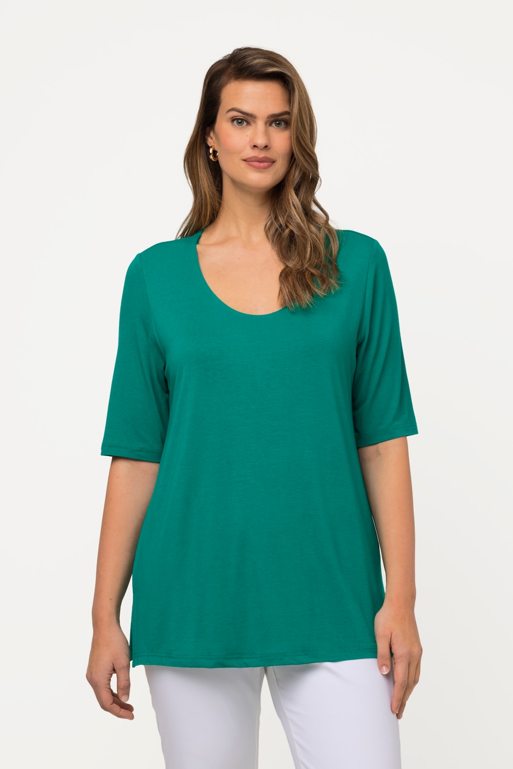 Große Größen T-Shirt, Damen, grün, Größe: 42/44, Viskose, Ulla Popken