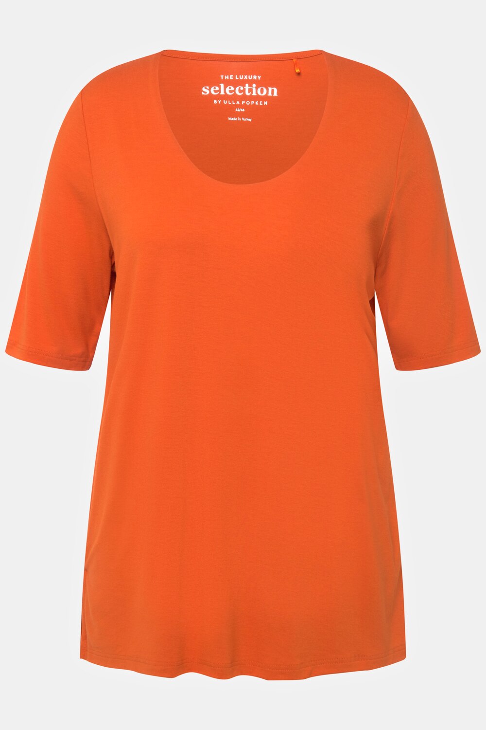 Grote Maten T-shirt, Dames, oranje, Maat: 54/56, Viscose, Ulla Popken