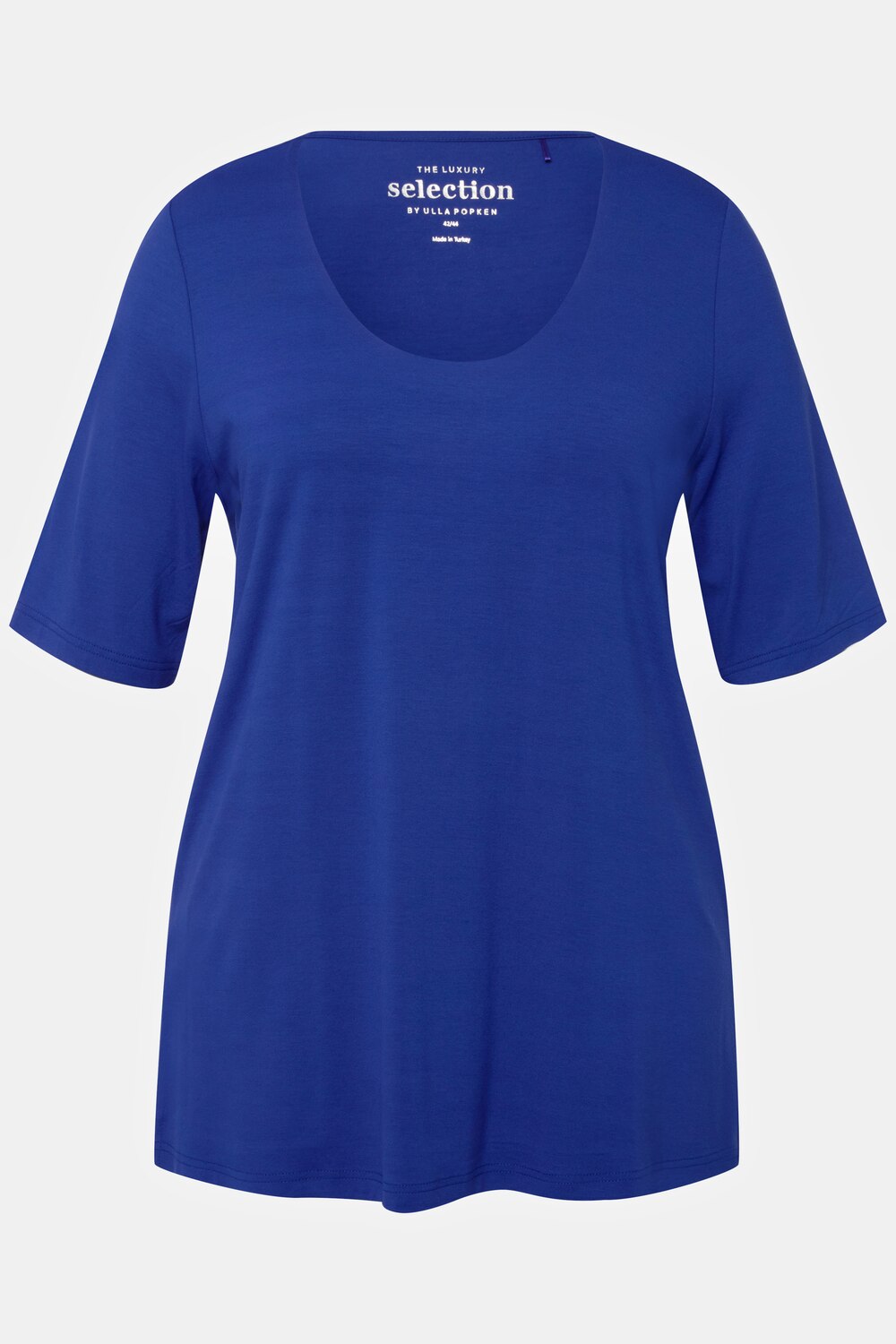 Grote Maten T-shirt, Dames, blauw, Maat: 50/52, Viscose, Ulla Popken