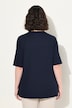 T-shirt, dubbellaagse voorkant, V-hals, korte mouwen