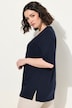 T-shirt, dubbellaagse voorkant, V-hals, korte mouwen