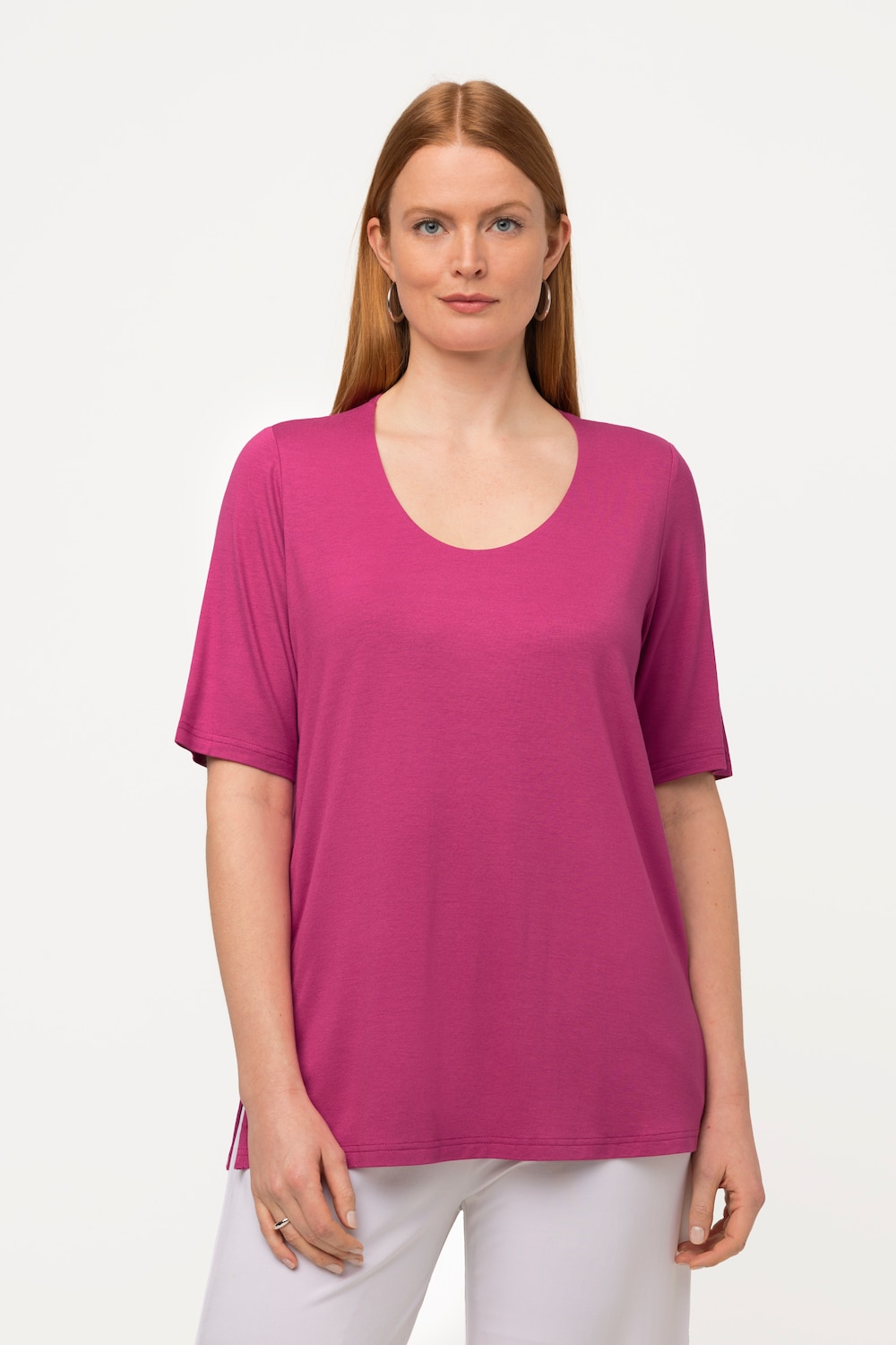 Große Größen T-Shirt, Damen, rosa, Größe: 42/44, Viskose, Ulla Popken