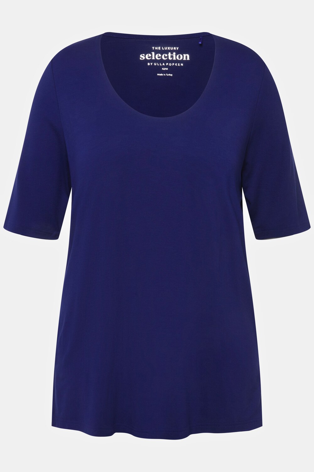 Grote Maten T-shirt, Dames, blauw, Maat: 42/44, Viscose, Ulla Popken