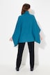 Poncho, Rollkragen, oversized, Halbarm