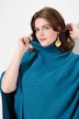 Poncho, Rollkragen, oversized, Halbarm