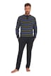 Pyžamo, pohodlný břišní střih, kolekce domácí oblečení, dvojdílné, tričko s dlouhými rukávy, a proužky, dlouhé kalhoty, do 8XL