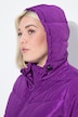 HYPRAR Steppjacke, Kapuze, wasserabweisend