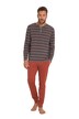 Pyžamo, kolekce domácí oblečení, OEKO-TEX, dvojdílné, tričko s dlouhými rukávy, henley