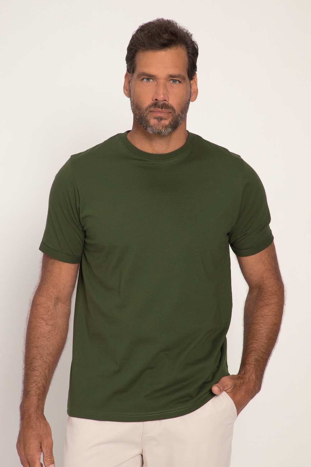 Grote Maten T-shirt, Heren, groen, Maat: 7XL, Katoen/Polyester, JP1880