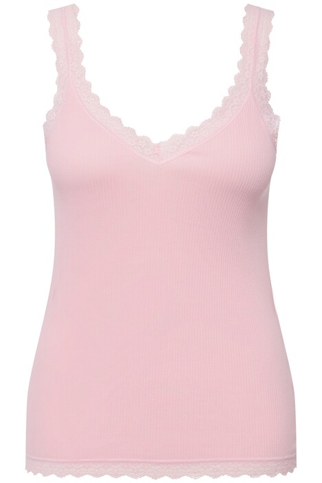 Spodní košilka, žebrovaný žerzej, výstřih do V, biobavlna