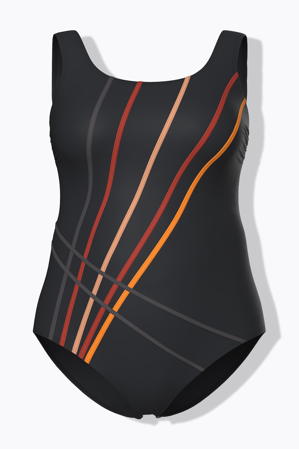 badpak, strepen, zonder softcups, band onder de buste