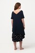 Eco Cotton Layered Short Sleeve Eye Print Dress