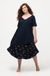 Eco Cotton Layered Short Sleeve Eye Print Dress