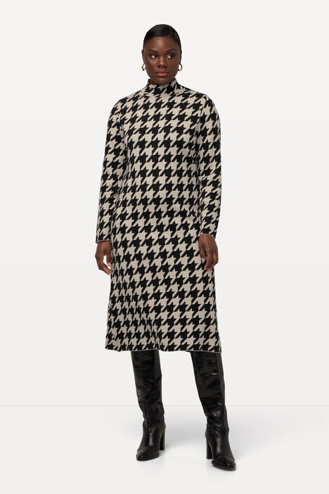 Robe Pinafore Femme CUPSHE - Motif Pied-de-poule, Col V, Boutons, Bretelles Réglables, Poches, Pour Automne/hiver